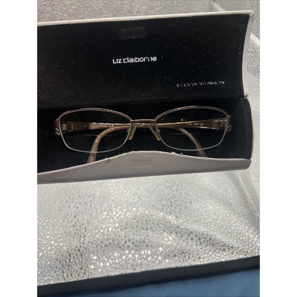 Liz Claiborne‎ Eyeglasses Frame L319-68Q Women's Rose Gold Half Rim 53-17-135